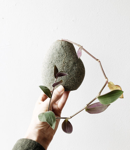 Carved River Rock Vase