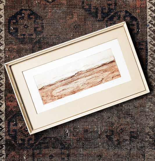 Original 1970s Landscape Etching