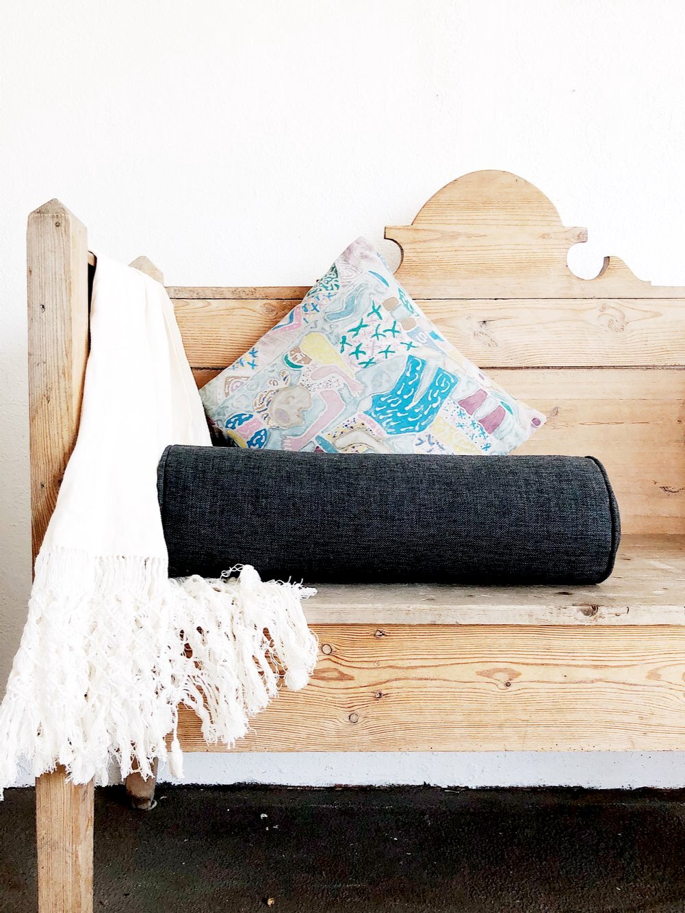 Linen Cotton Bolster Pillow