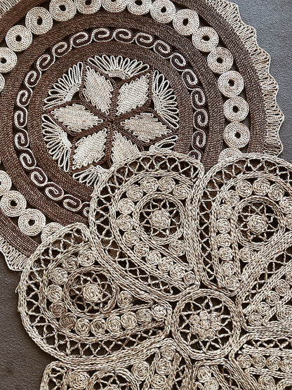 Vintage Round Straw Rugs