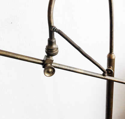 Antique Machine Age Brass Floor Lamp