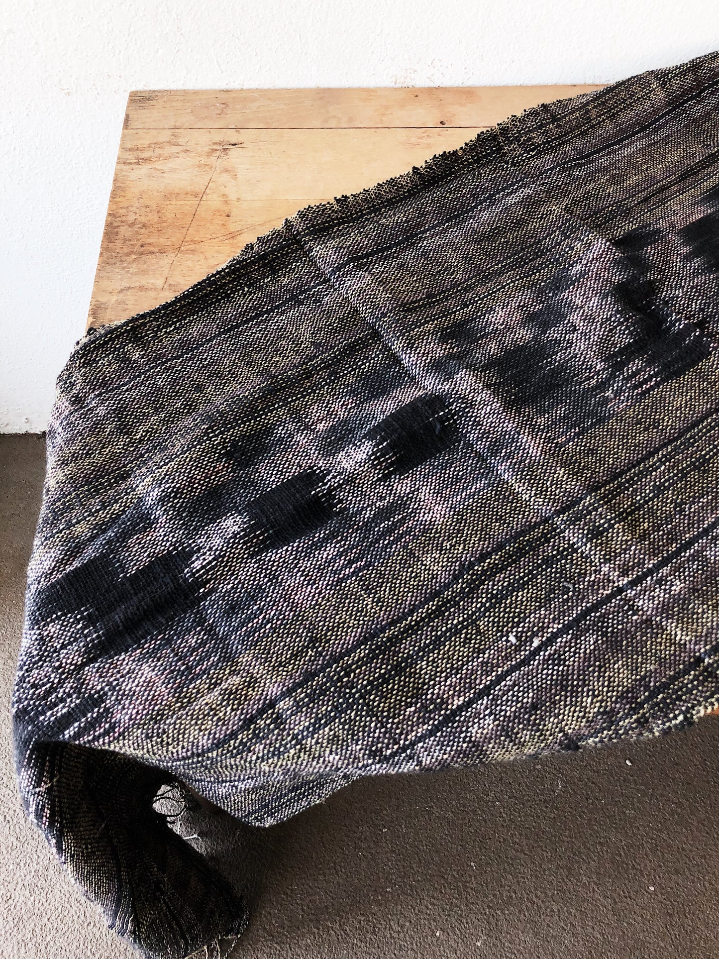 Vintage Homespun Ikat Textile
