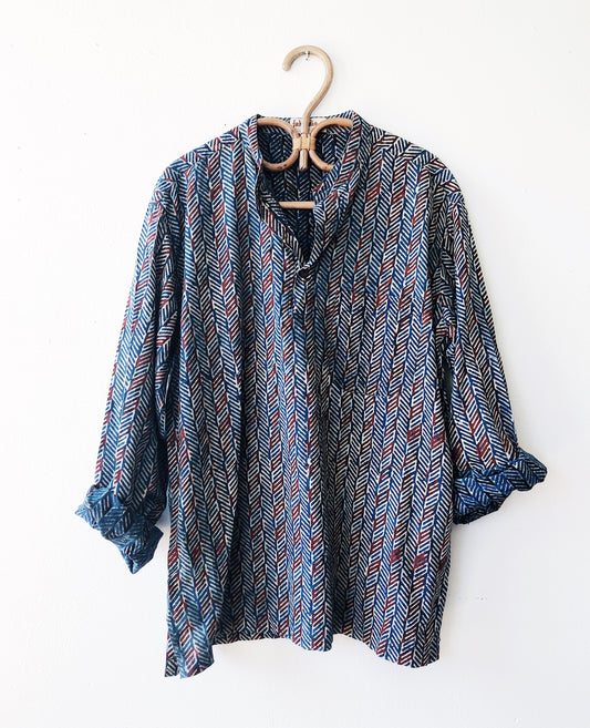 Vintage Indian Indigo Cotton Tunic