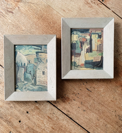 Vintage Framed Litho Pair