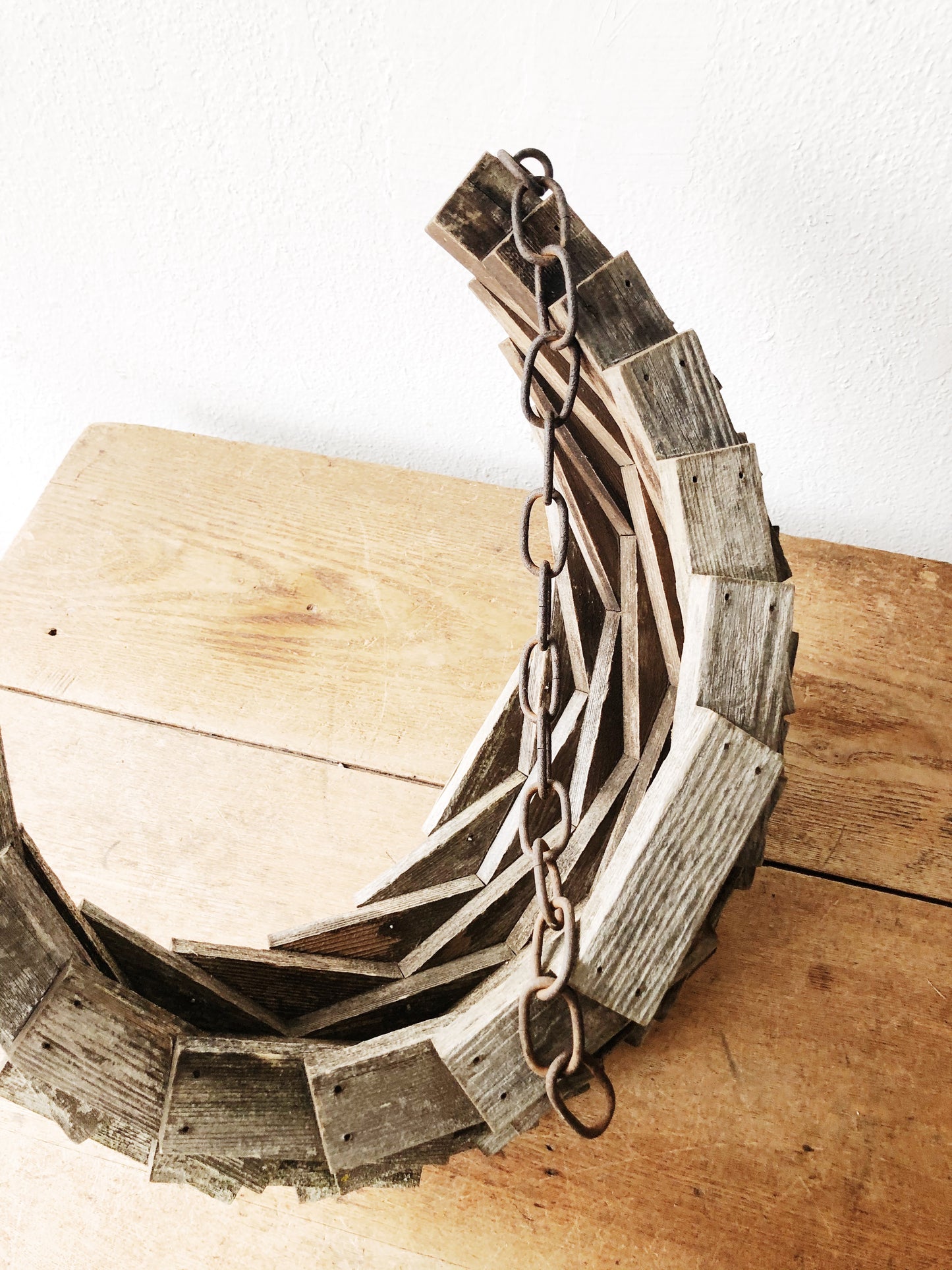 Tramp Art Half Moon Hanger