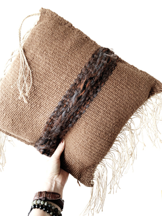 Vintage Hand Woven Wool Pillow