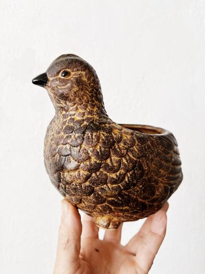 Vintage Pottery Bird Planter