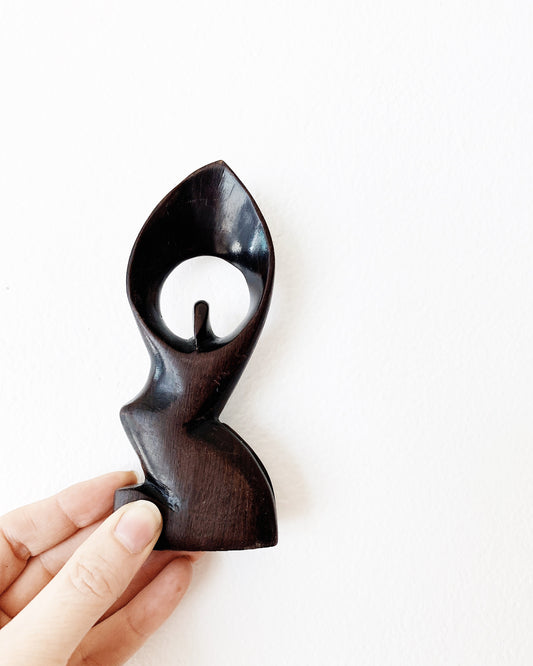 Mini Vintage Wood Sculpture