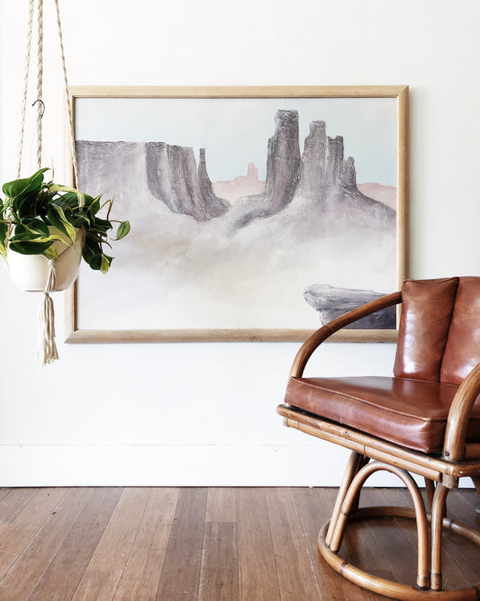 Large Scale Vintage Desert Painting