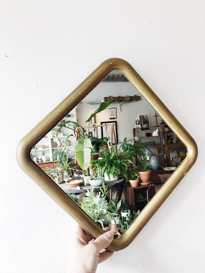 Vintage Gold Leafed Resin Mirror
