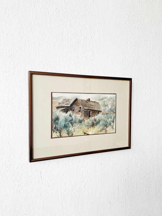 Vintage Framed Watercolor Painting