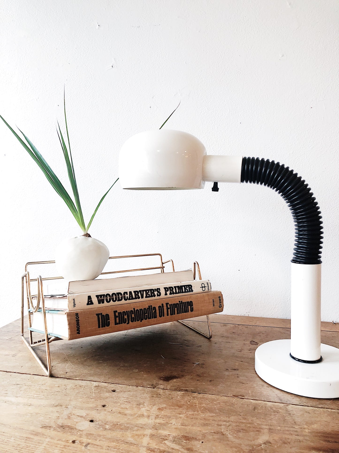 Vintage Brass Book Rack