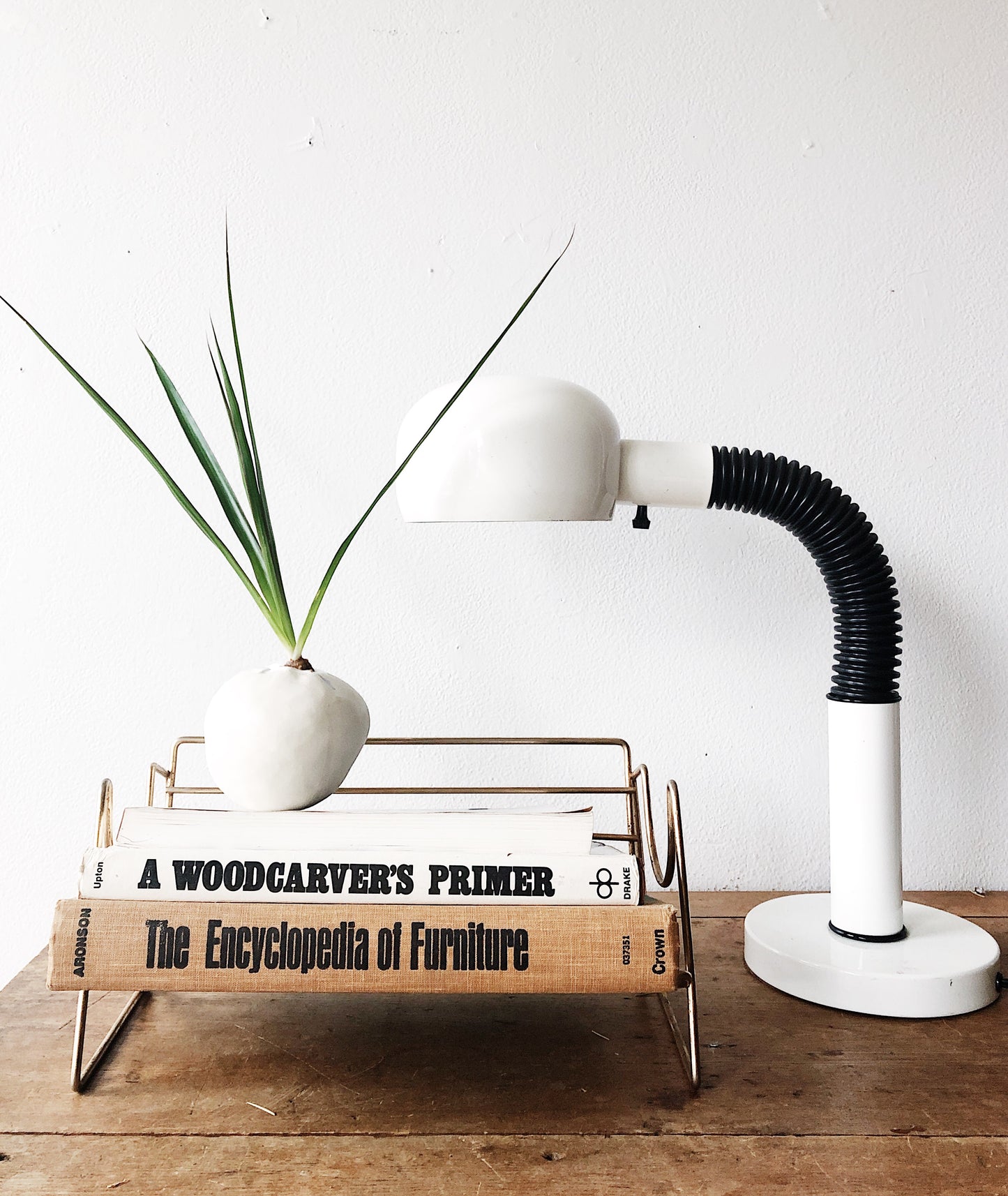 Vintage Brass Book Rack