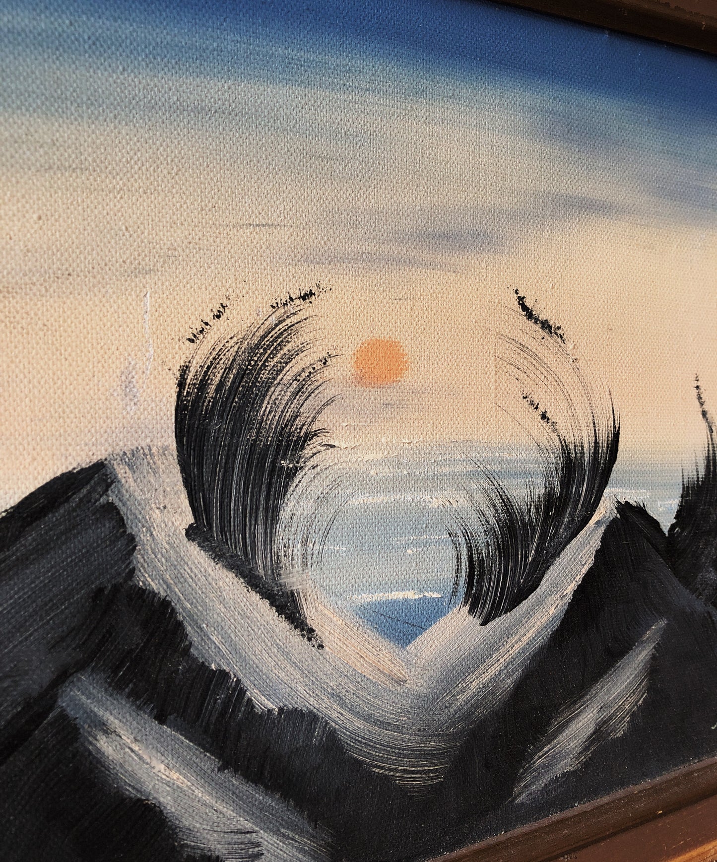 Vintage Stylized Dunes Landscape Painting