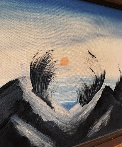 Vintage Stylized Dunes Landscape Painting