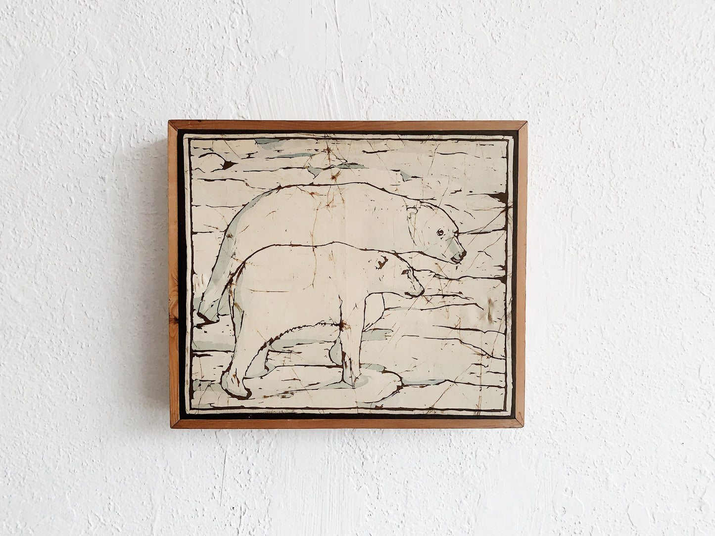 Vintage Cotton Batik Polar Bears