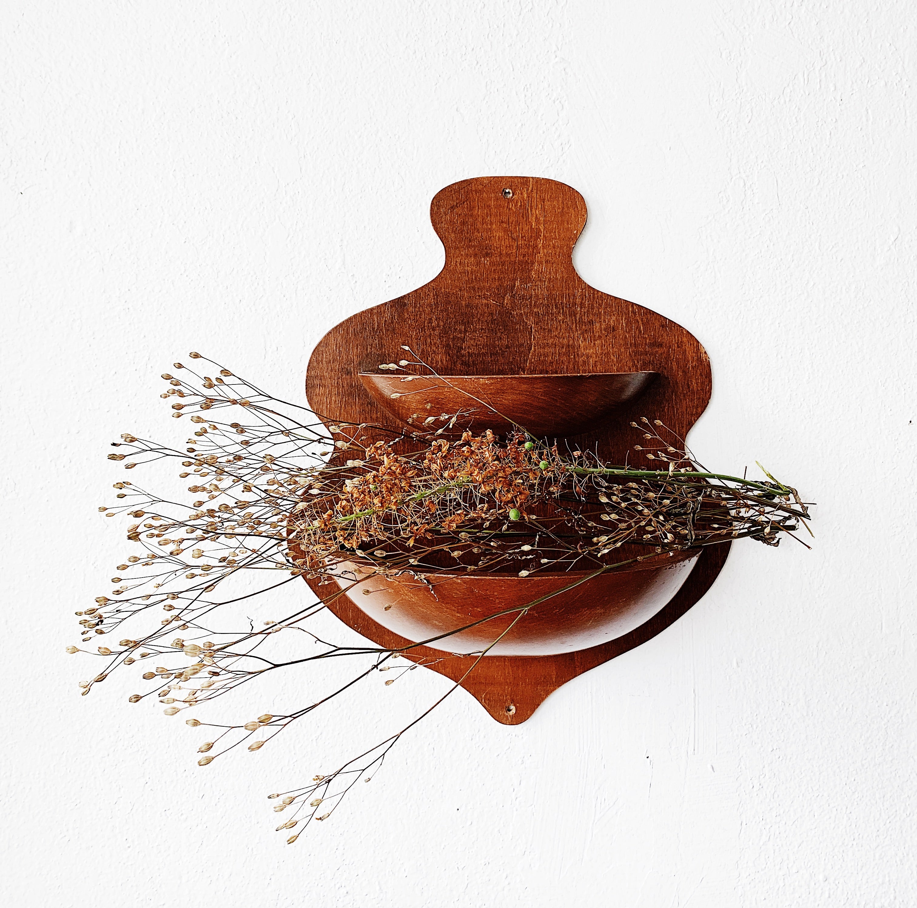 Vintage Wood Wall Pocket / Shelf - Thumbnail 2