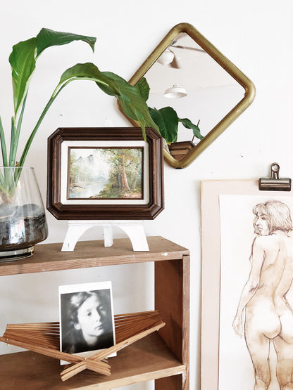 Vintage Gold Leafed Resin Mirror