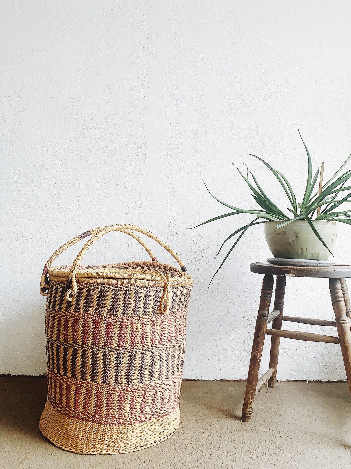 Large Lidded Basket