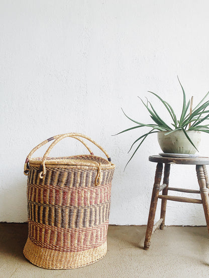 Large Lidded Basket