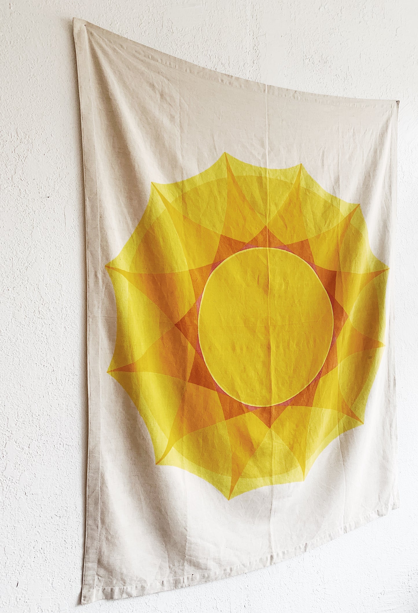 Vintage Marimekko Style Linen Textile