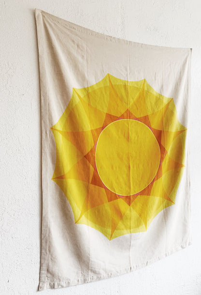 Vintage Marimekko Style Linen Textile