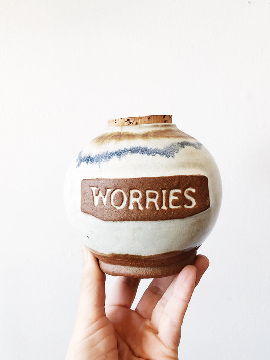 Vintage Ceramic Worry Jar