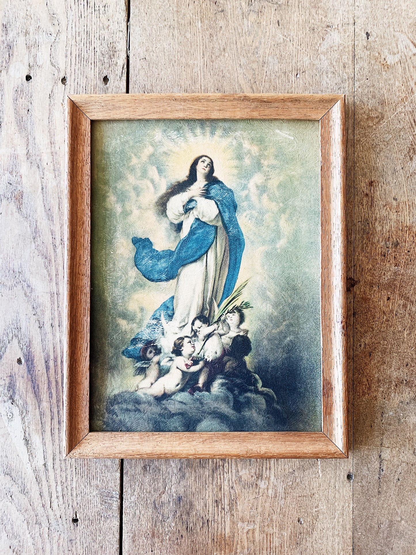 Antique Framed Mary Litho