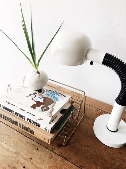 Vintage Brass Book Rack