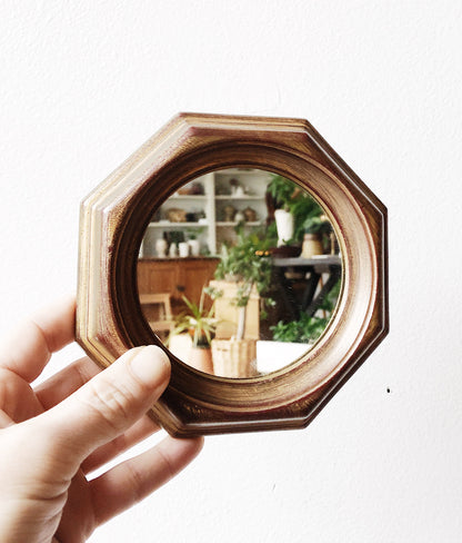 Vintage Petite Octagonal Mirror