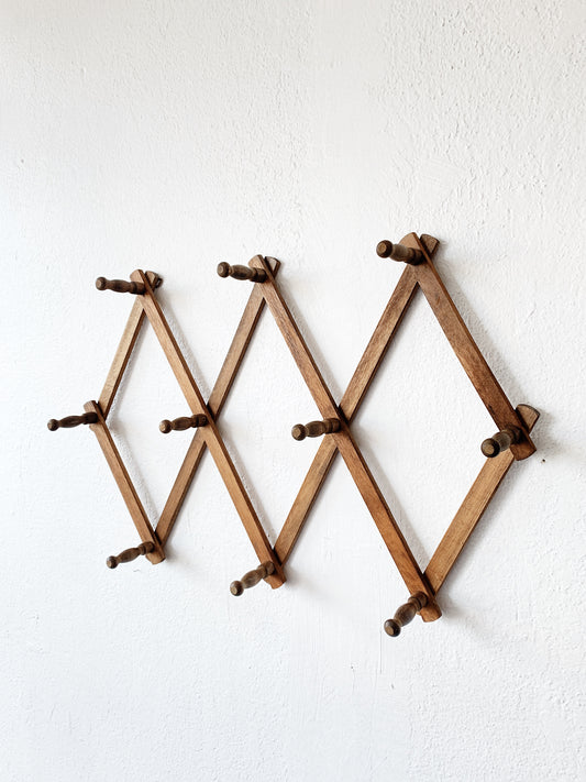 Vintage Wood Peg Rack