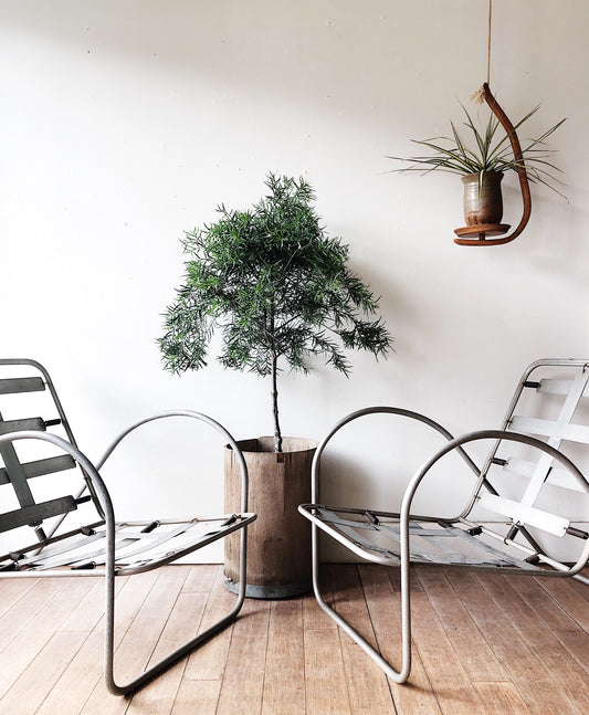 Vintage Pair MCM Aluminum Lounge Chairs