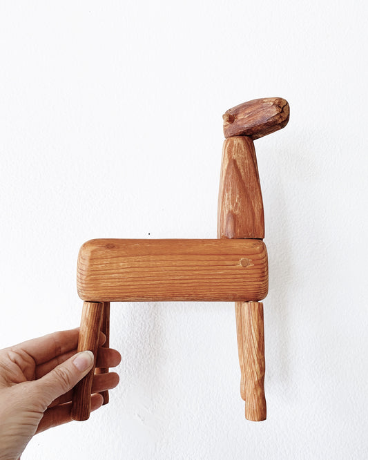 Handmade Wood Llama