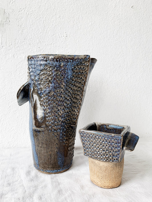 Handbuilt Sculptural Studio Pottery Set