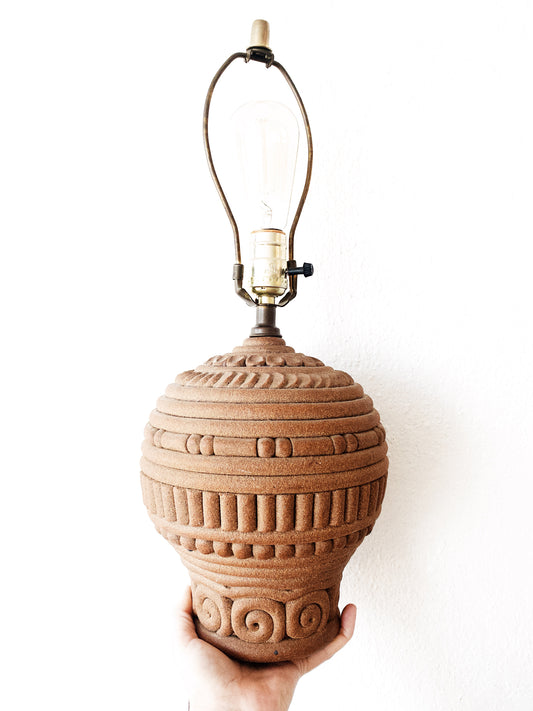 Vintage Handmade Pottery Lamp