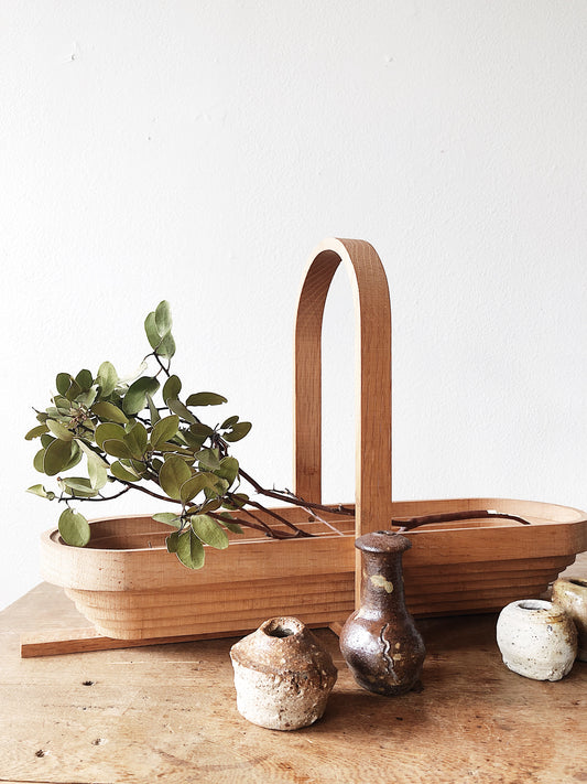 Vintage Collapsible Wood Basket