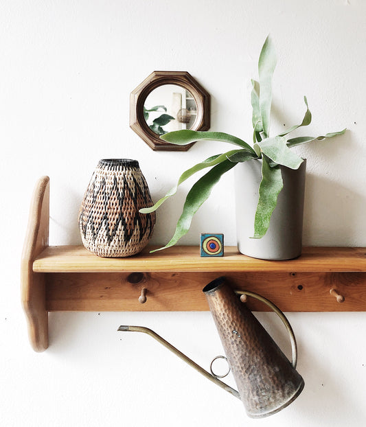 Vintage Wood Peg Shelf