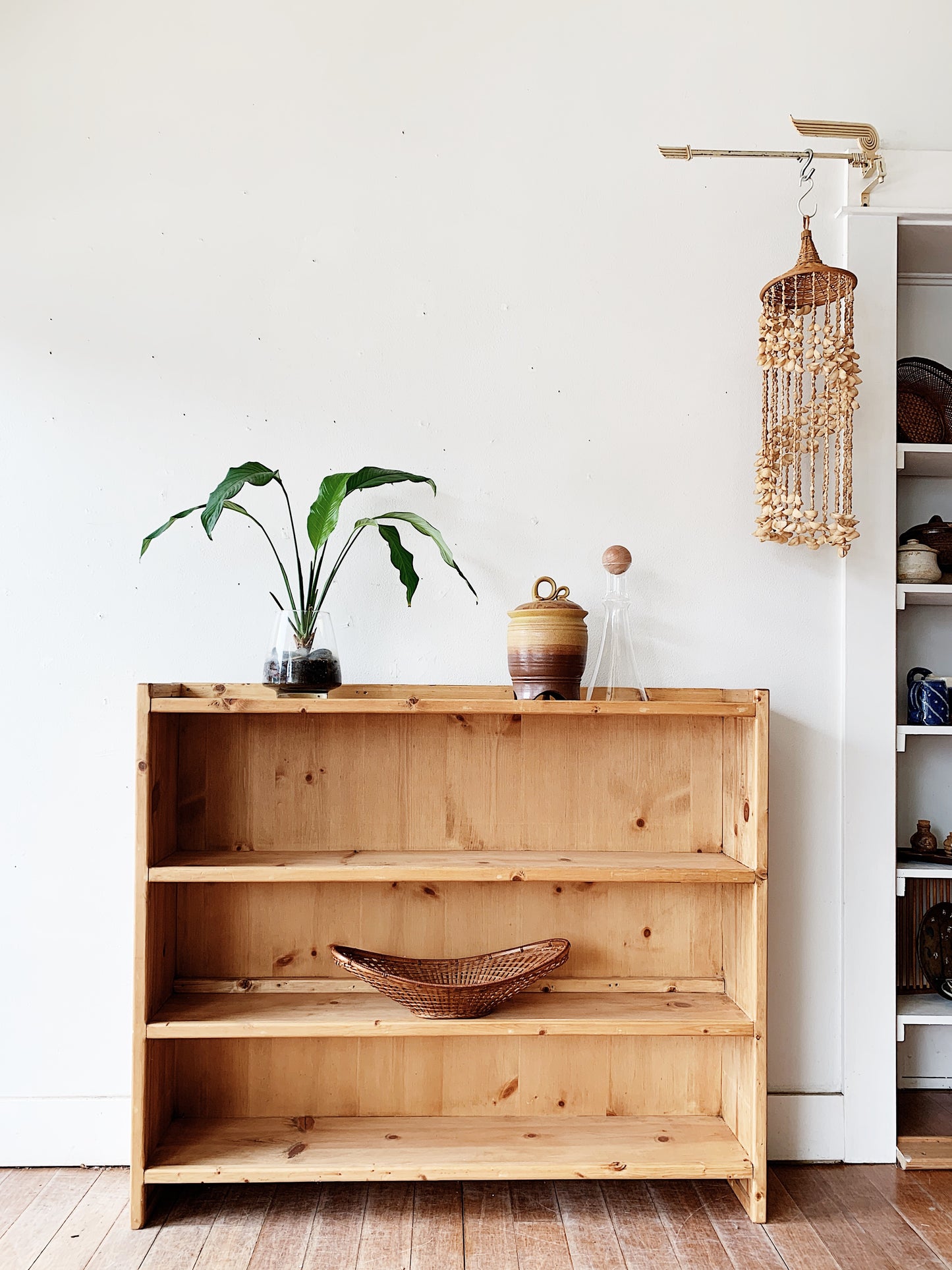 Vintage Handmade Solid Wood Bookcase
