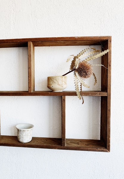 Handmade Vintage Wood Cubby Shelf
