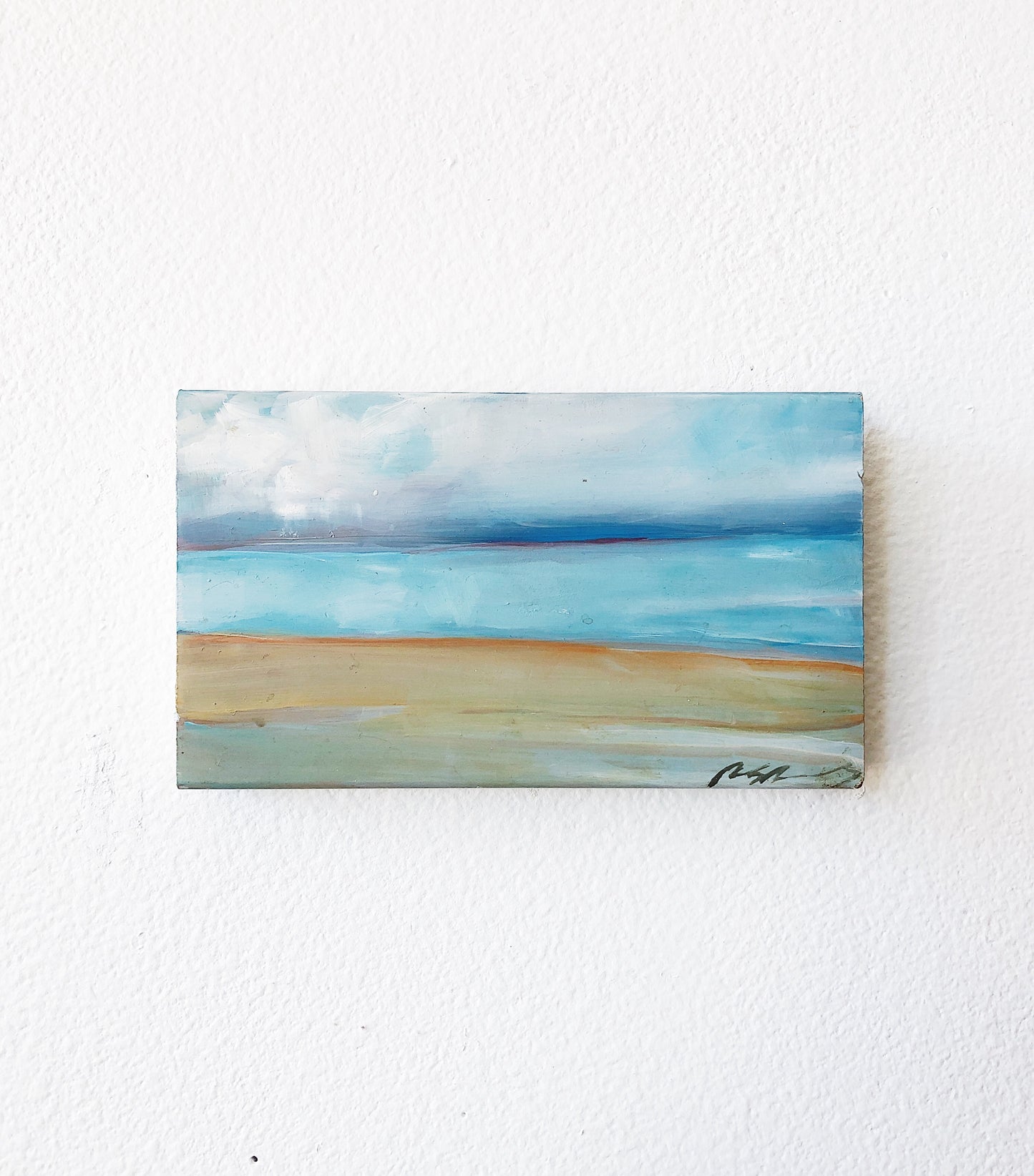 Petite Encaustic Seascape Painting