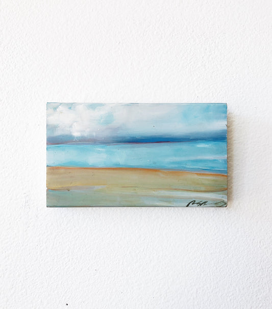 Petite Encaustic Seascape Painting
