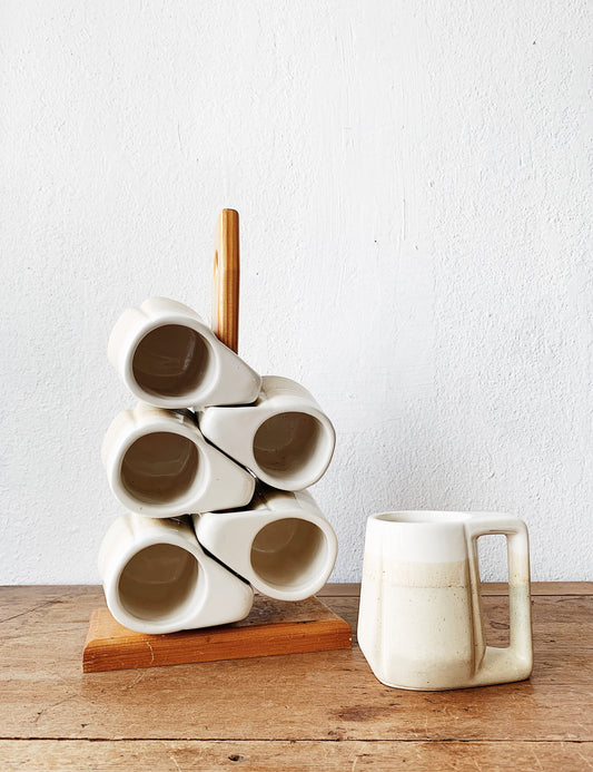 Vintage Padilla Mug Set with Stand