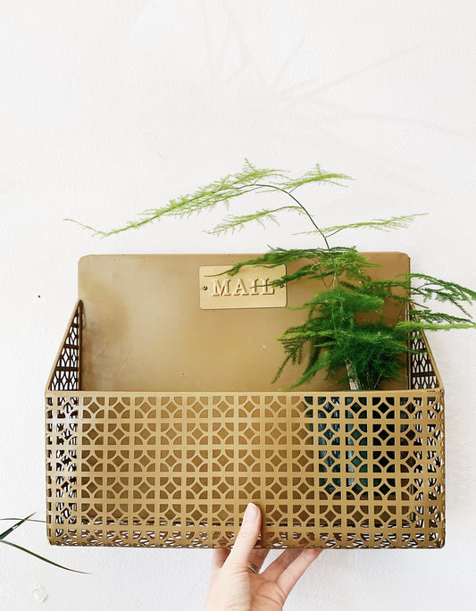 Gold Wall Rack for Plants, Books & Letters