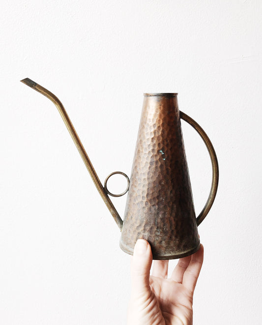 Vintage Hammered Copper Watering Can