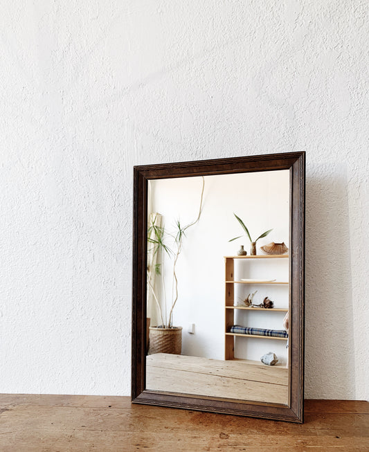 Vintage Wood Framed Mirror