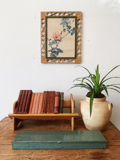 Vintage Wood Book Rack