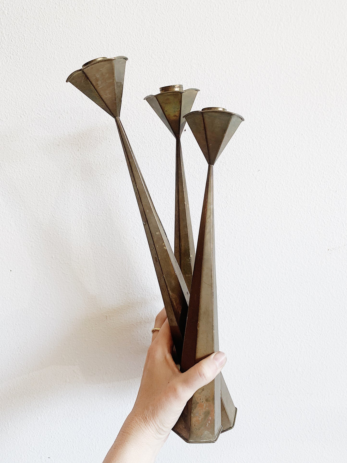 Vintage Brass Candle Holders