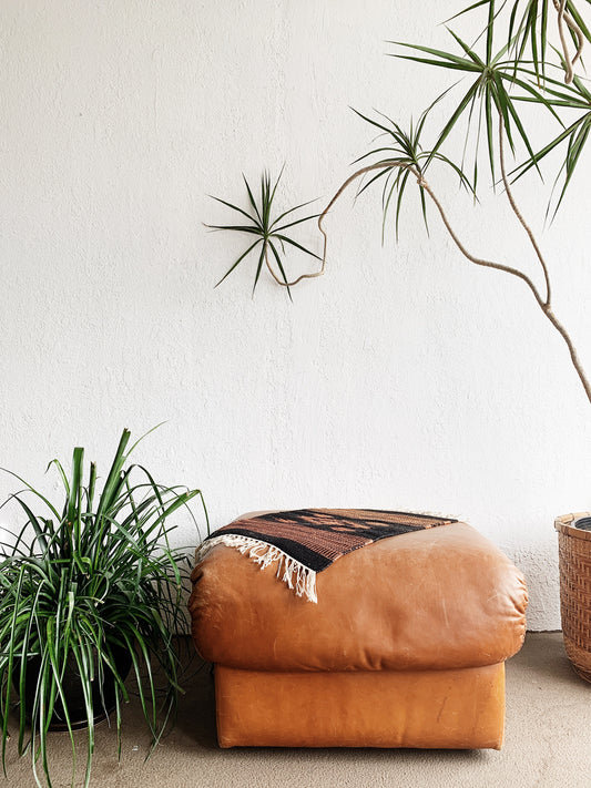 Vintage Leather Ottoman