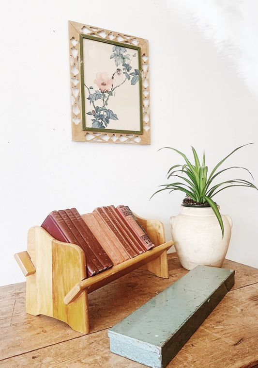Vintage Wood Book Rack