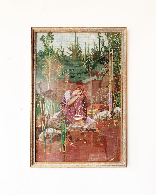 Vintage Framed Needlepoint
